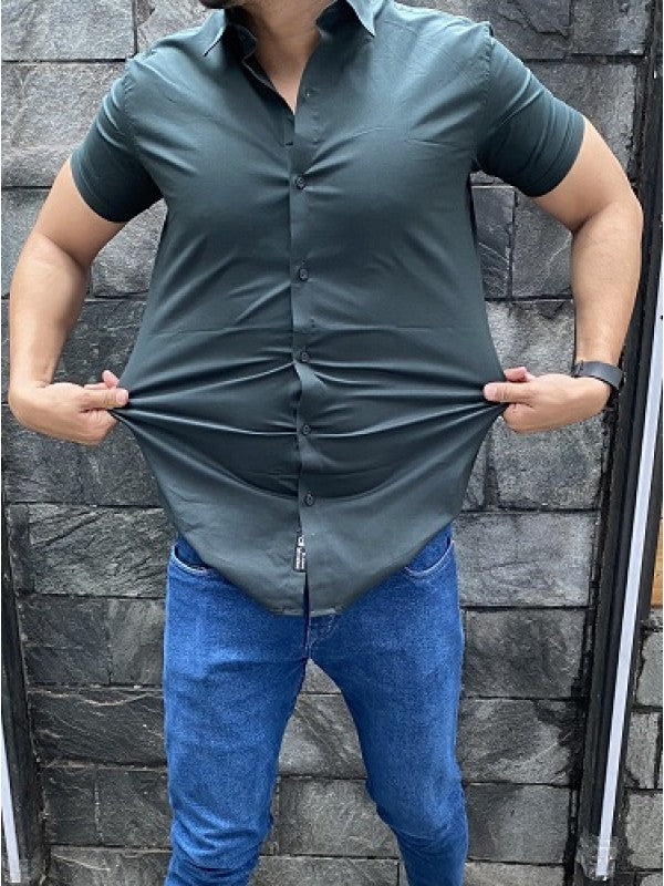 Plain Cotton Lycra Bottle Shirt