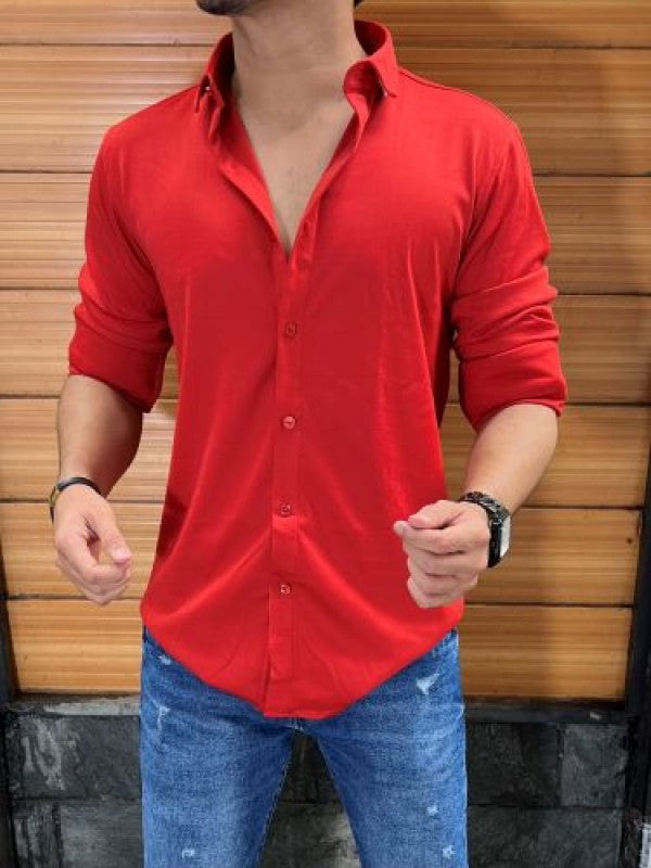 Hosiery Imported Stretchable Rust Shirt