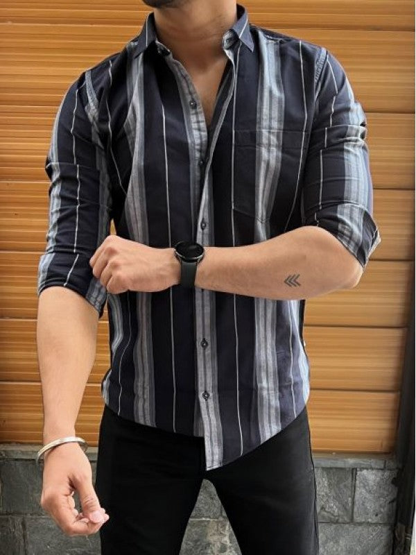 Oxford 8 Black Vertical Stripe