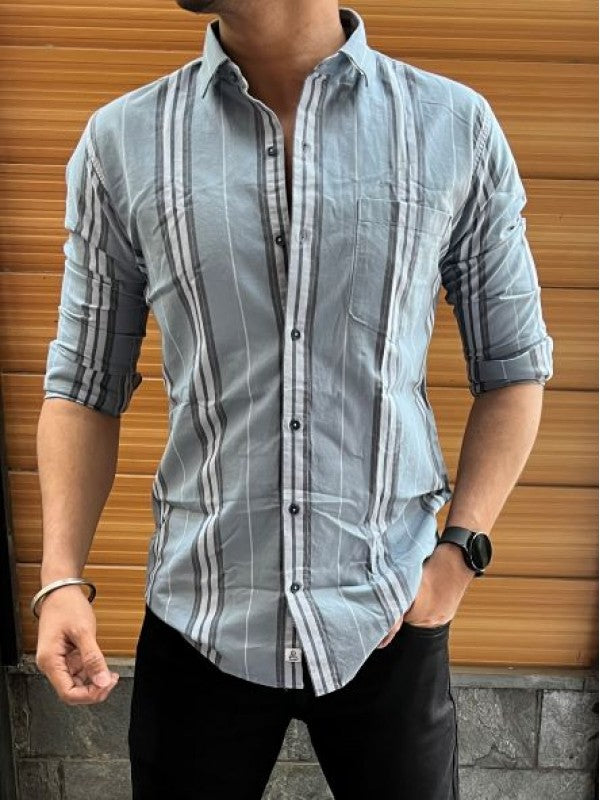 Oxford 8 Blue Vertical Stripe