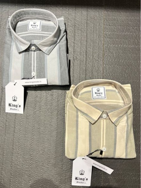 Oxford 3 Khakee Vertical Stripe