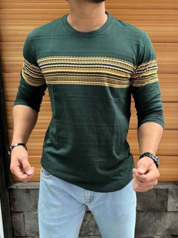 Chest Pannel Green Full sleeeves Tshirt