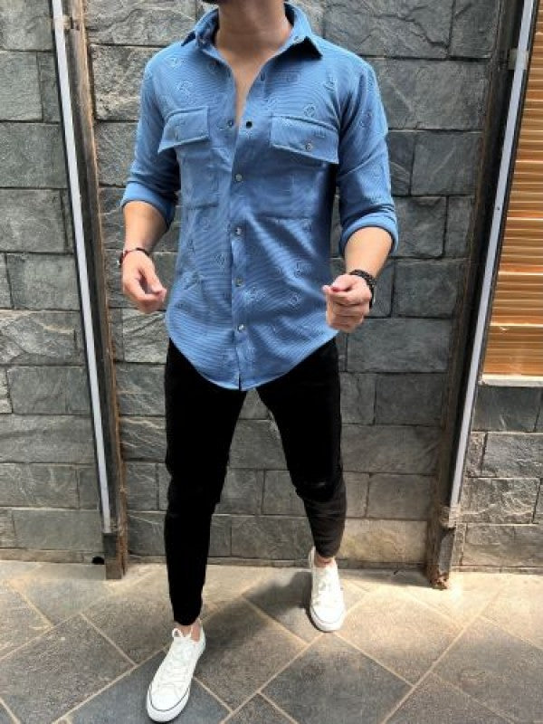 Imported Alphabets Blue Shirt