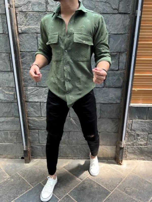 Imported Alphabets Olive Shirt