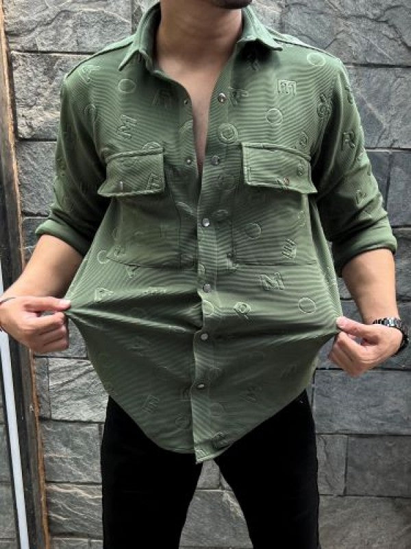 Imported Alphabets Olive Shirt