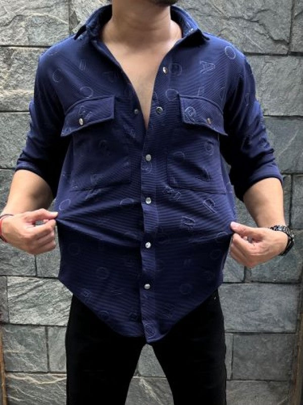 Imported Alphabets Navy Shirt
