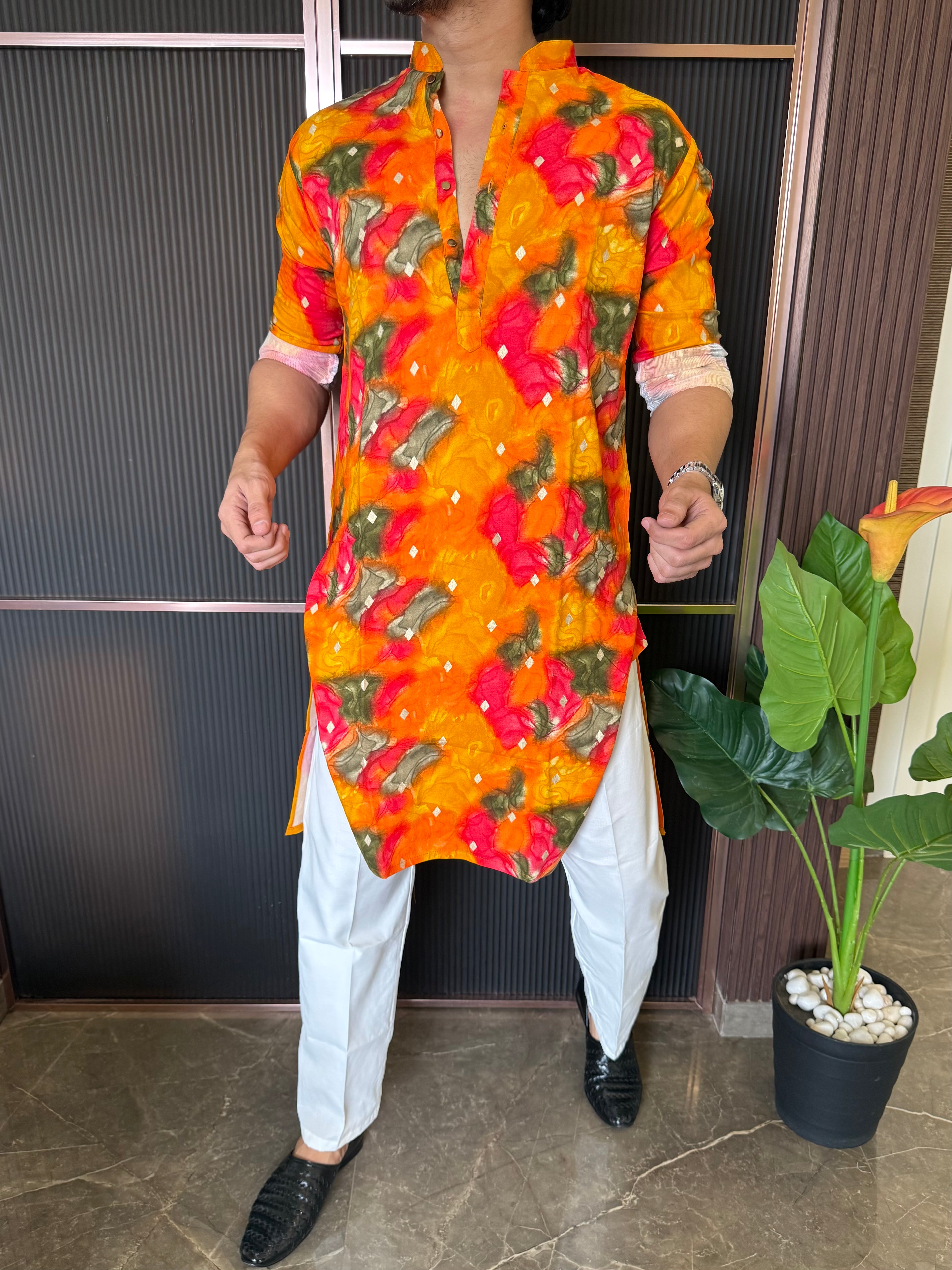 Premium Multi Colour Printed kurta