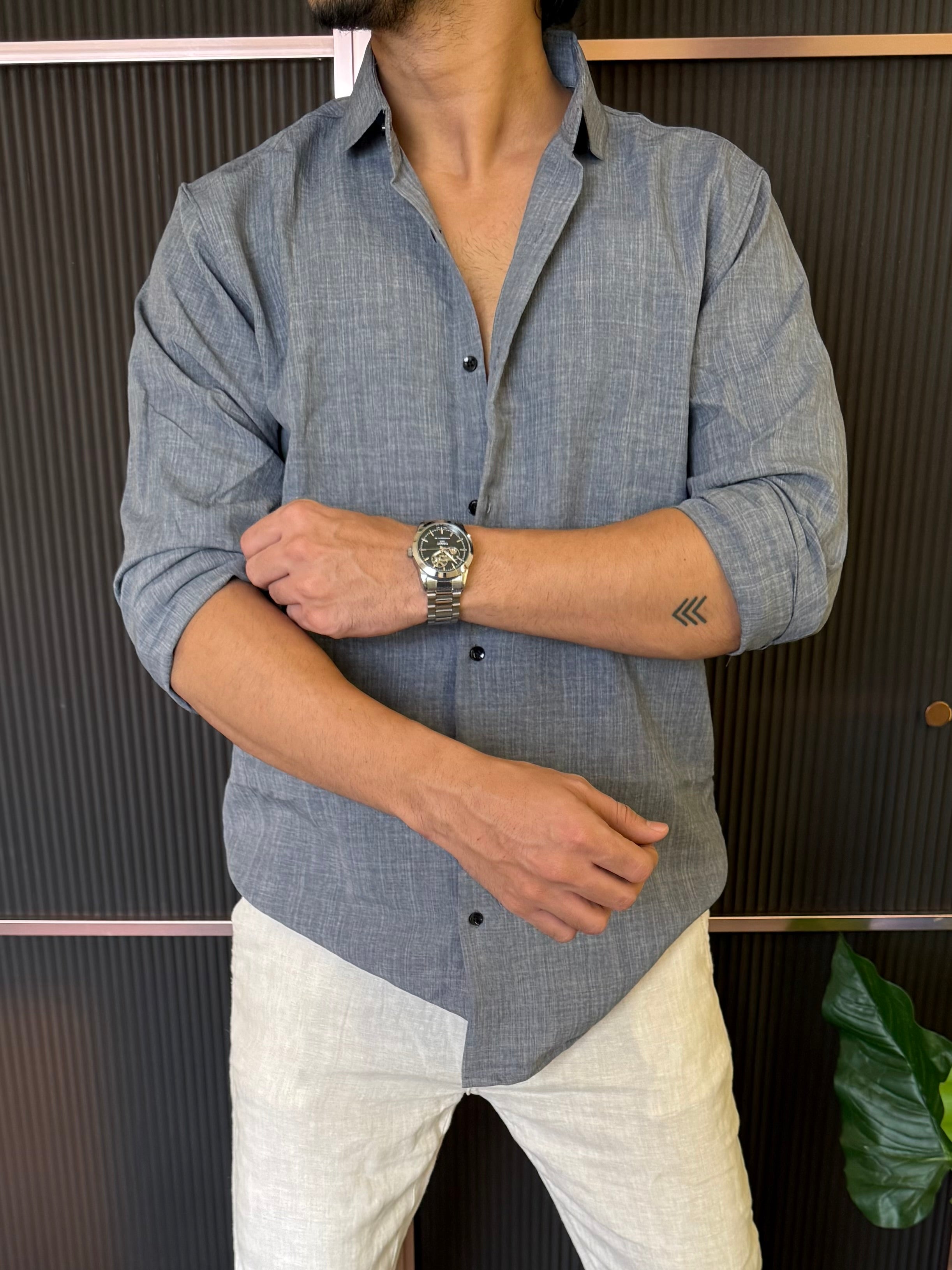 Soft Dark Grey Full Shirt