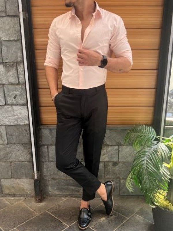 Stretchable Cotton Peach Fullsleeves Shirt