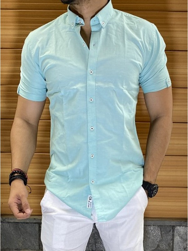 Oxford Blue Half Shirt