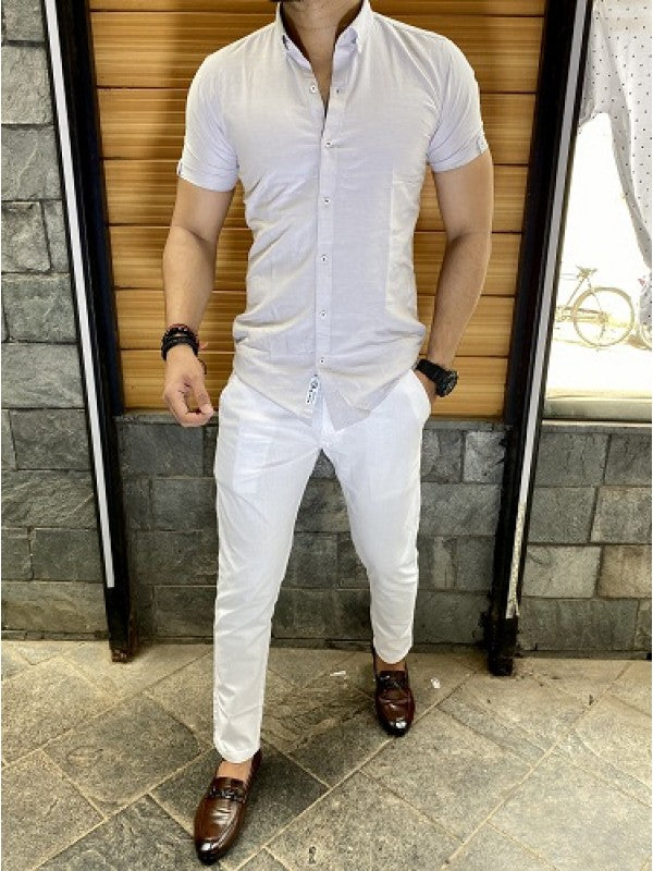 Oxford Grey Half Shirt