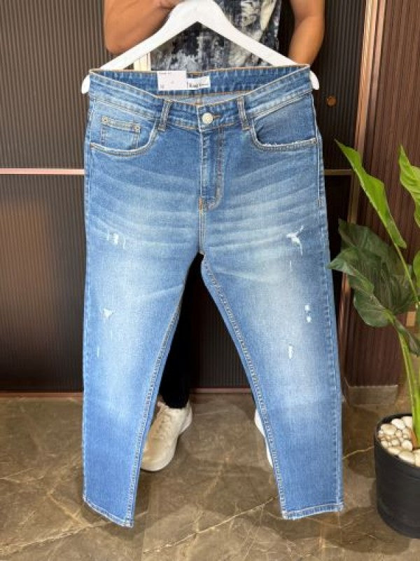 Kings Stretchable Wornout D Blue Jeans