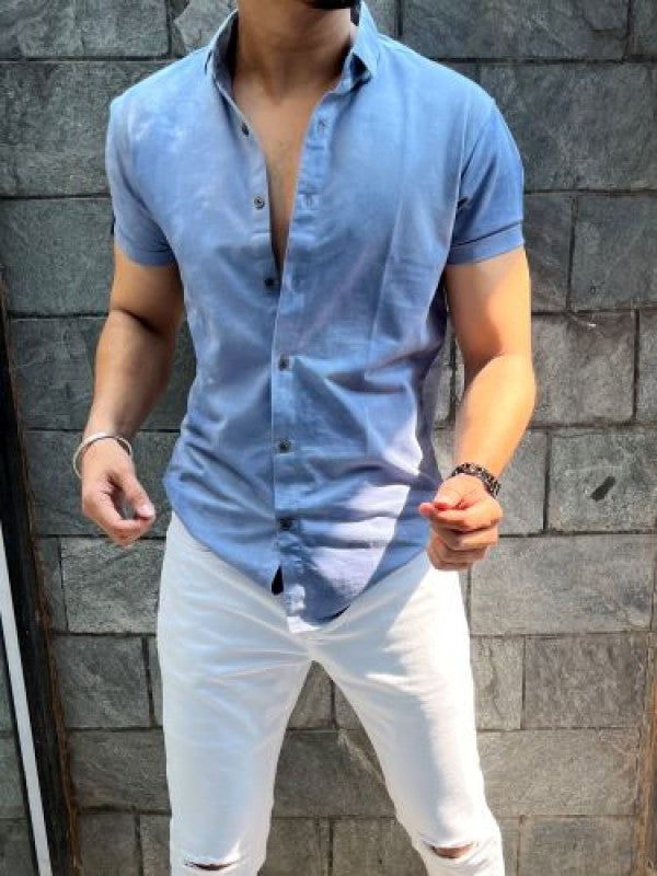 Tiedye Blue Half Sleeves Shirt