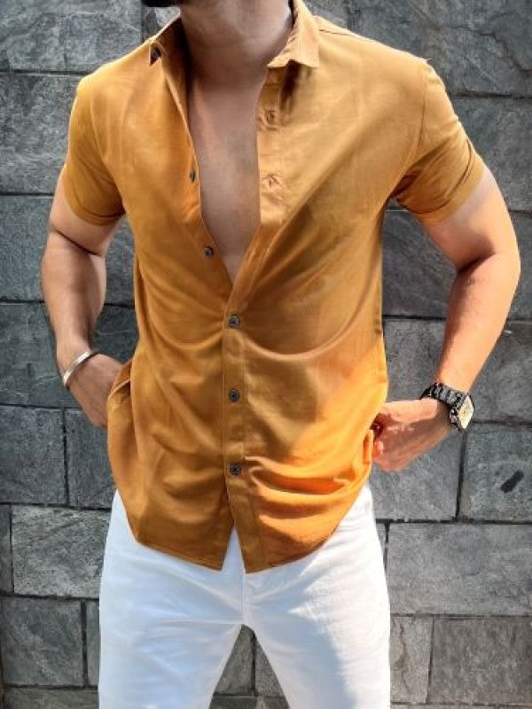 Tiedye Yellow Half Sleeves Shirt