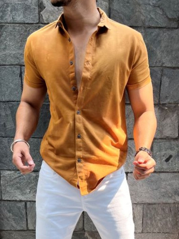 Tiedye Yellow Half Sleeves Shirt