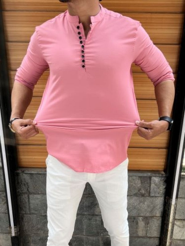 Short Stretchable Peach Kurta