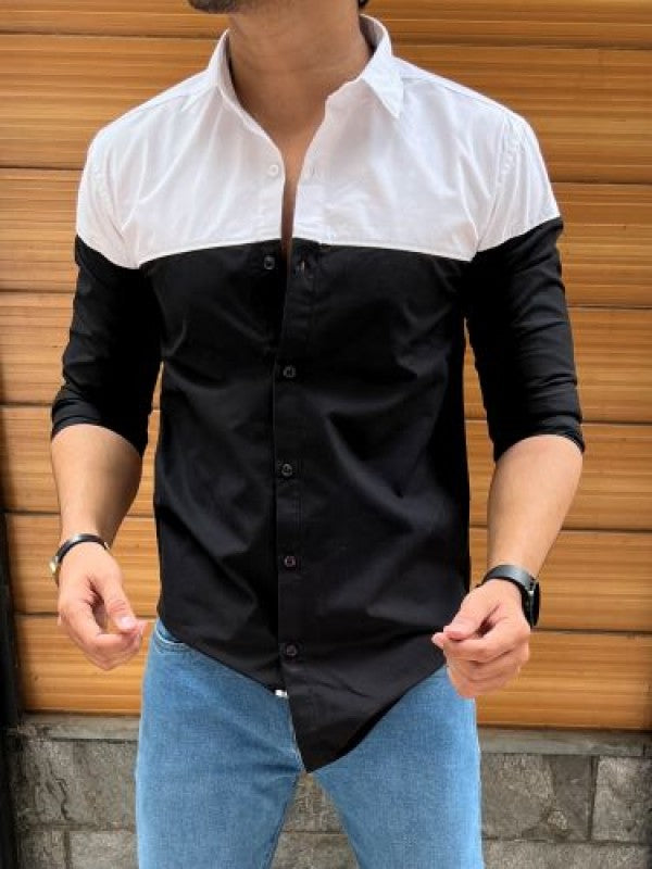 Two Pannel Black Fullsleeve Shirt