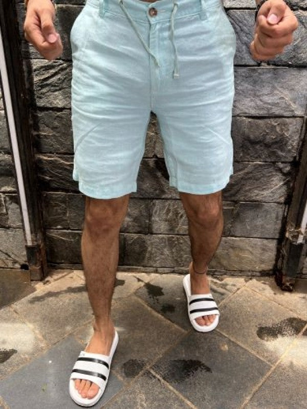 Pure Linen Mint Shorts