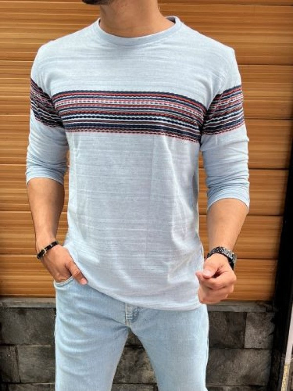 Chest Pannel Sky Full sleeeves Tshirt