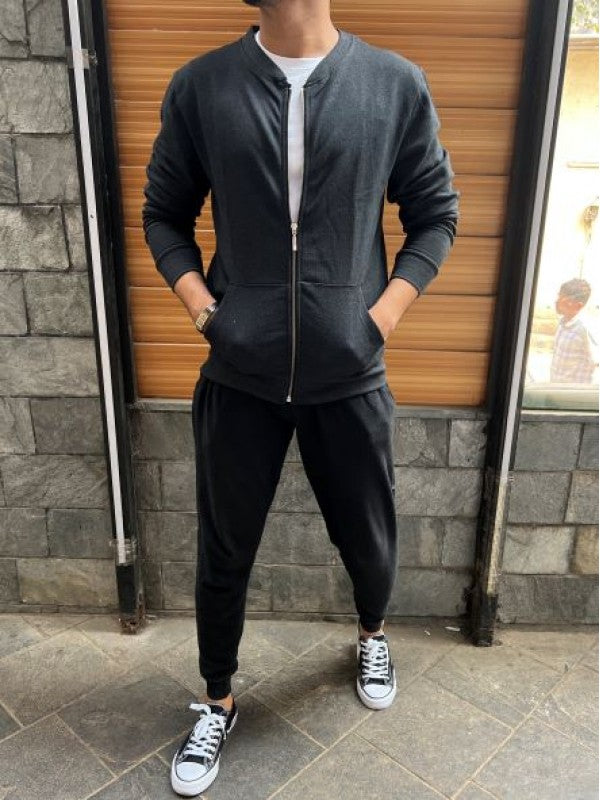 Jute Bomber Charcoal Jacket