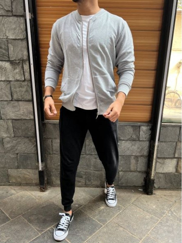 Jute Bomber Grey Jacket