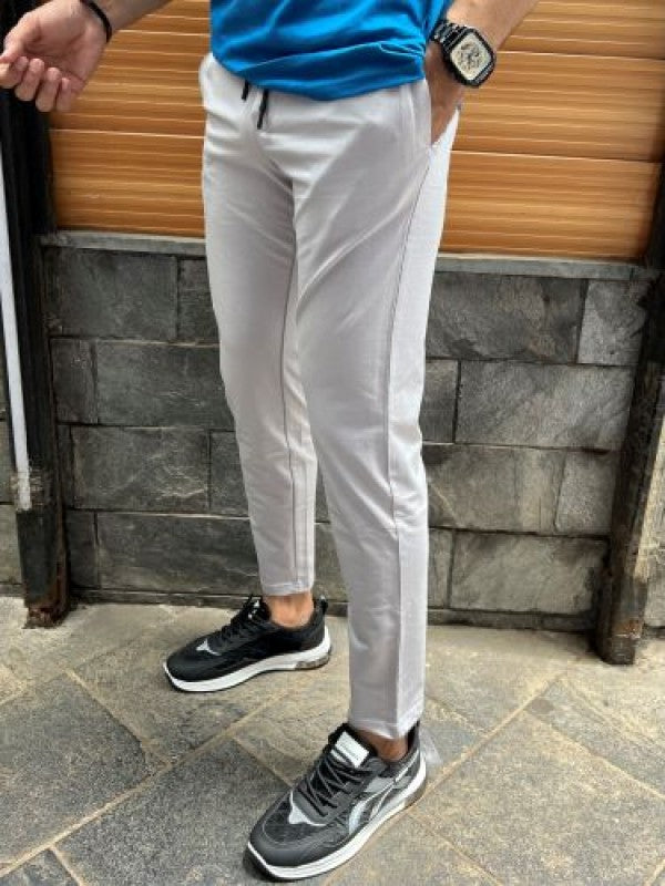 Imported 4 way Lycra Light Grey Pants