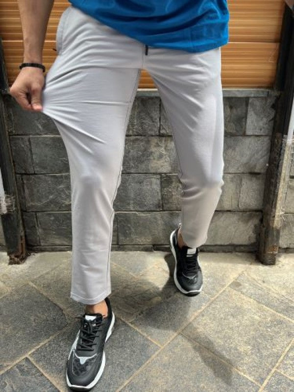 Imported 4 way Lycra Light Grey Pants