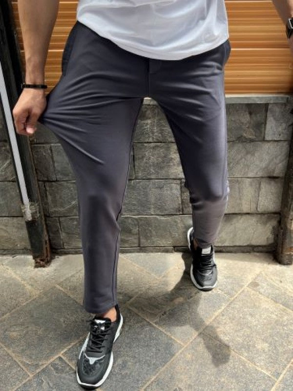 Imported 4 way Lycra Dark Grey Pants