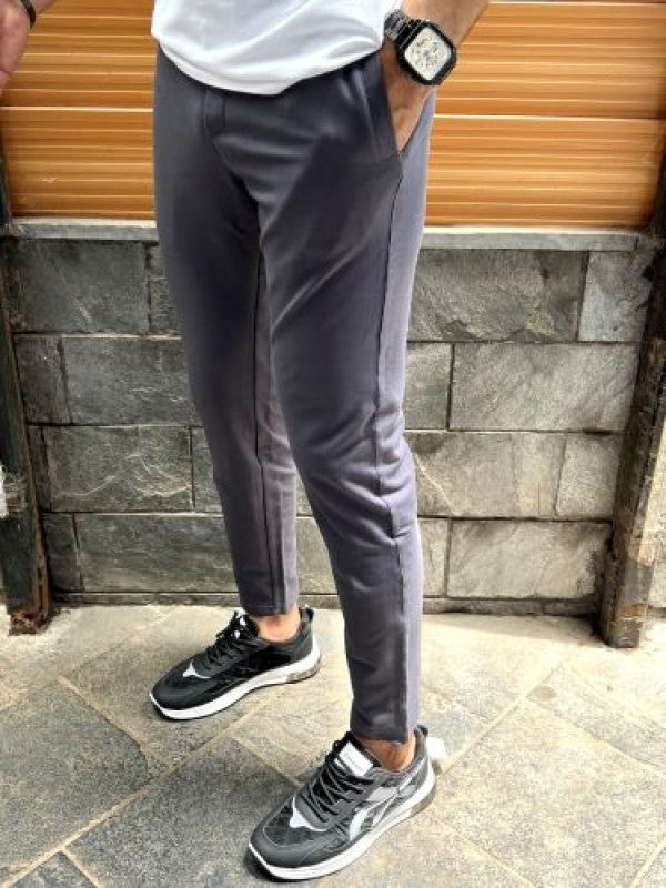 Imported 4 way Lycra Dark Grey Pants