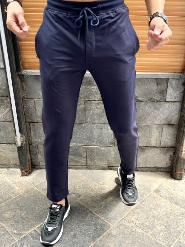 Imported 4 way Lycra Navy Pants