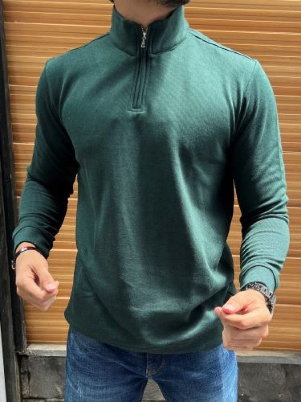 High Neck Green T-shirt