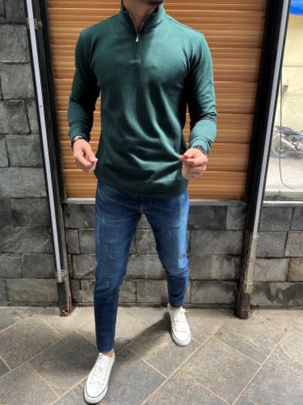 High Neck Green T-shirt