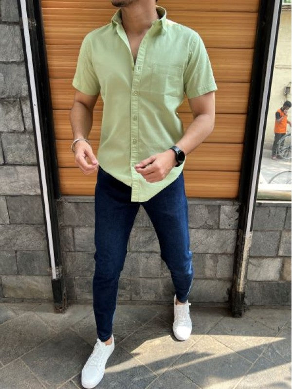 Linen Slub Half Pista Shirt