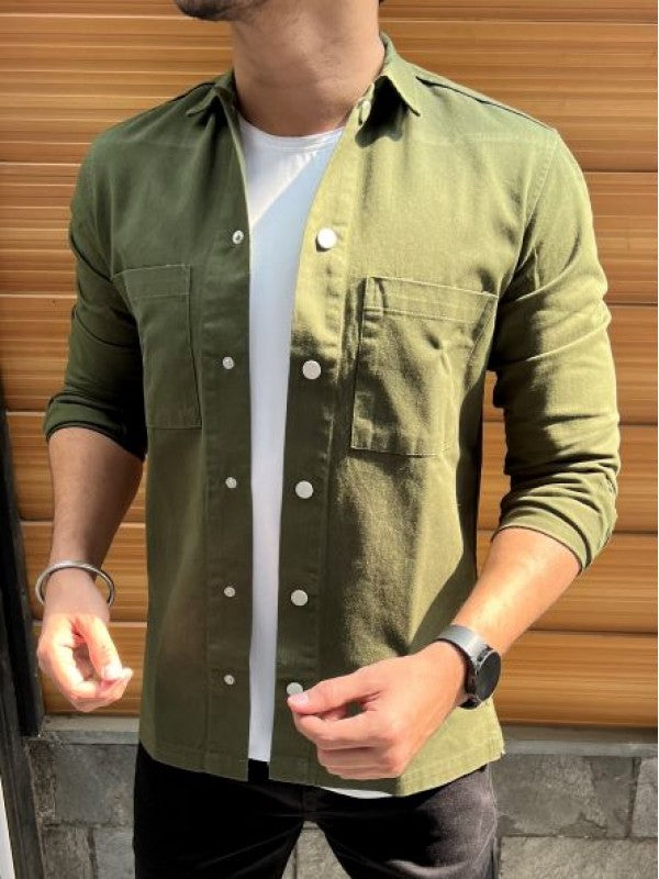 Heavy Twill Denim Olive Jacket