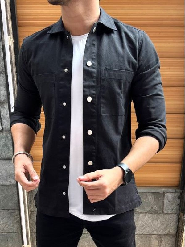 Heavy Twill Denim Black Jacket