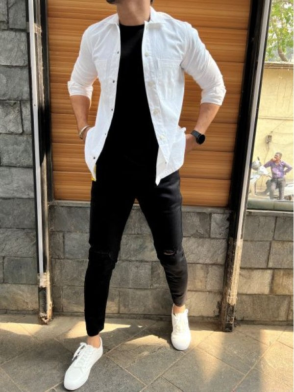 Heavy Twill Denim White Jacket