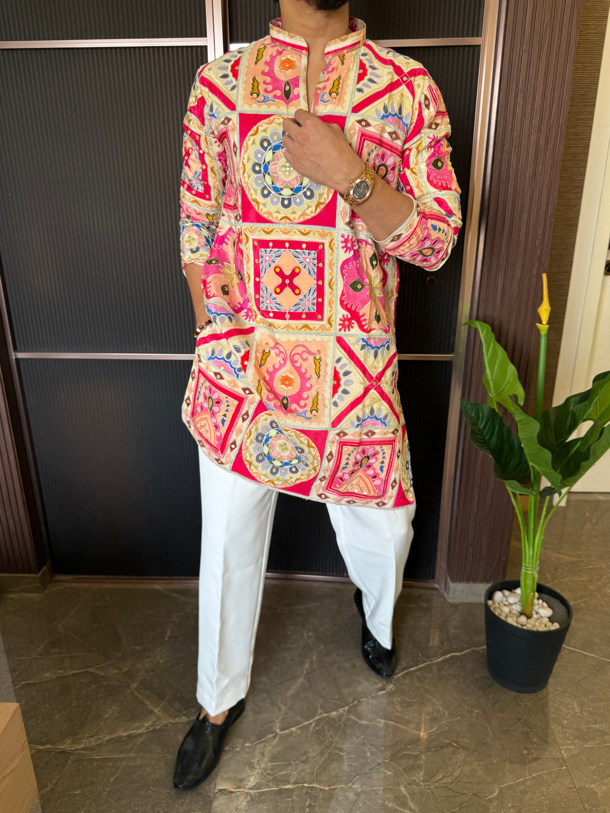 Premium Navratri Pink Kurta