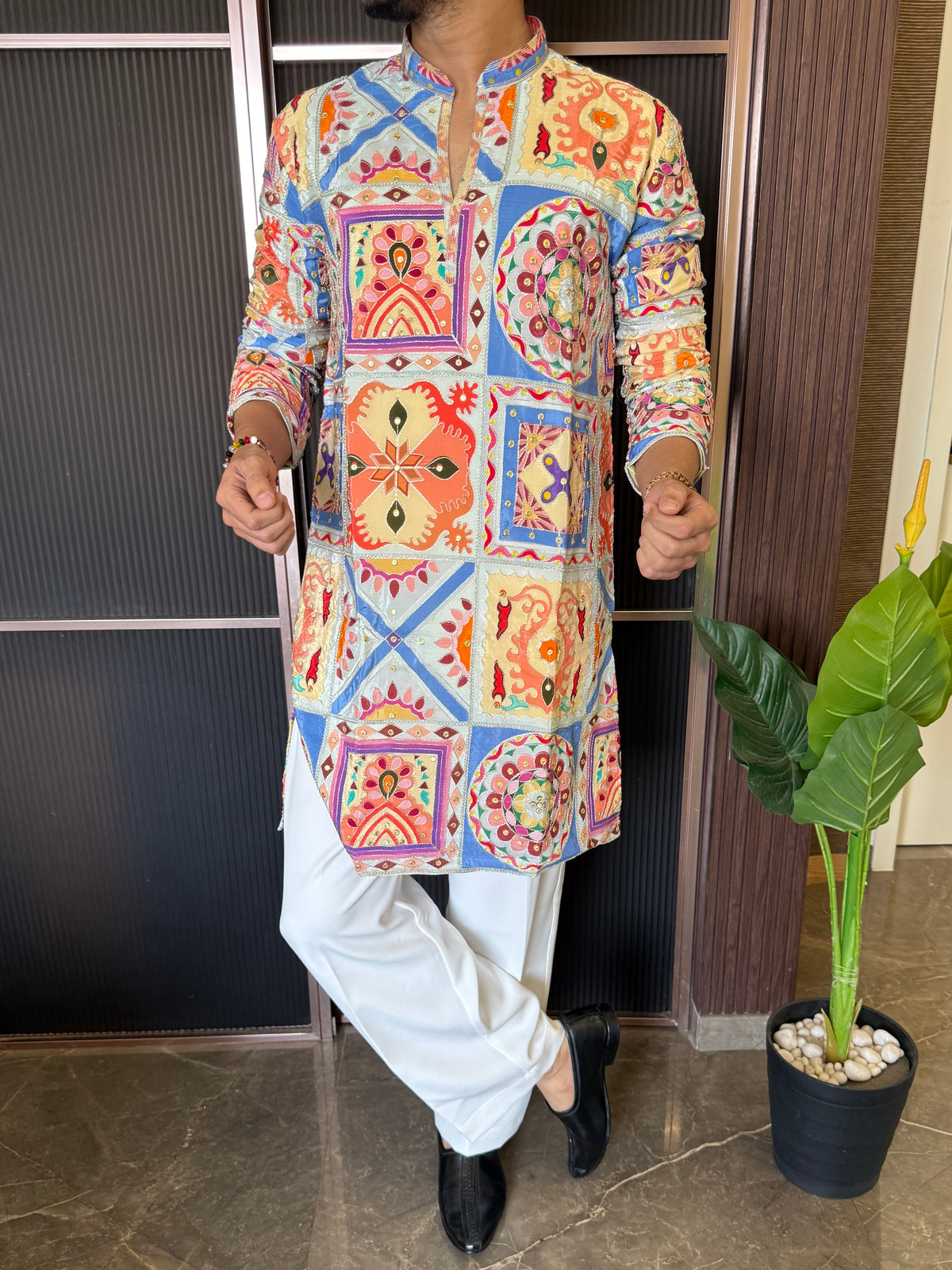 Premium Navratri Yellow Kurta