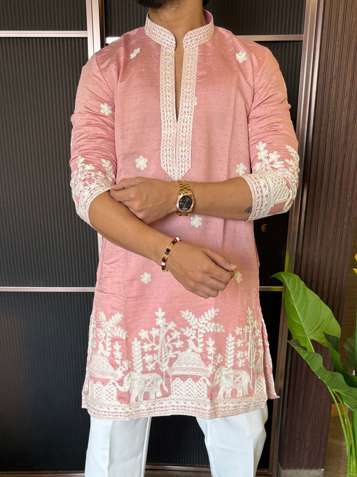 Premium Diwali Peach Kurta