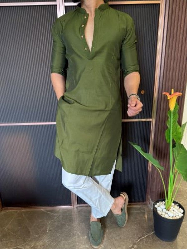 Modal Light Weight Green Kurta
