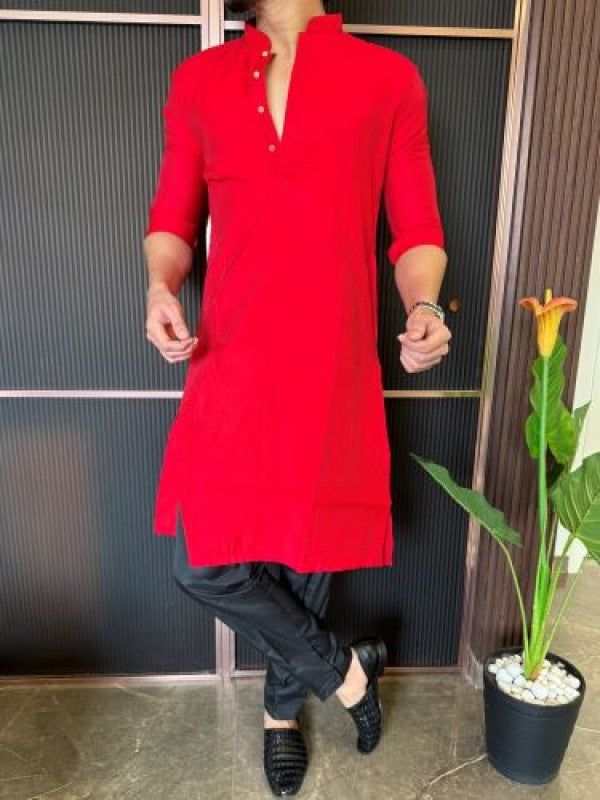Modal Light Weight Red Kurta