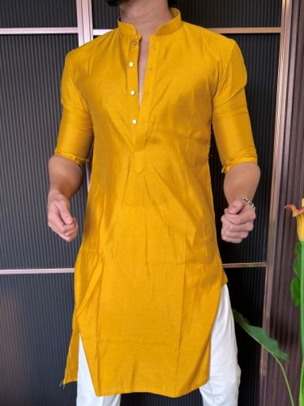 Modal Light Weight Yellow Kurta