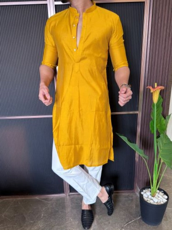 Modal Light Weight Yellow Kurta