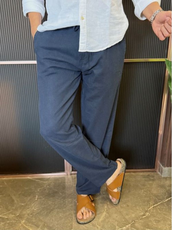 Pure Linen Navy Pant