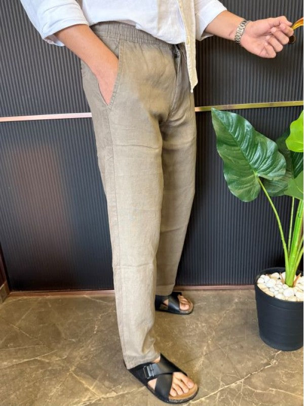 Pure Linen Camel Pant