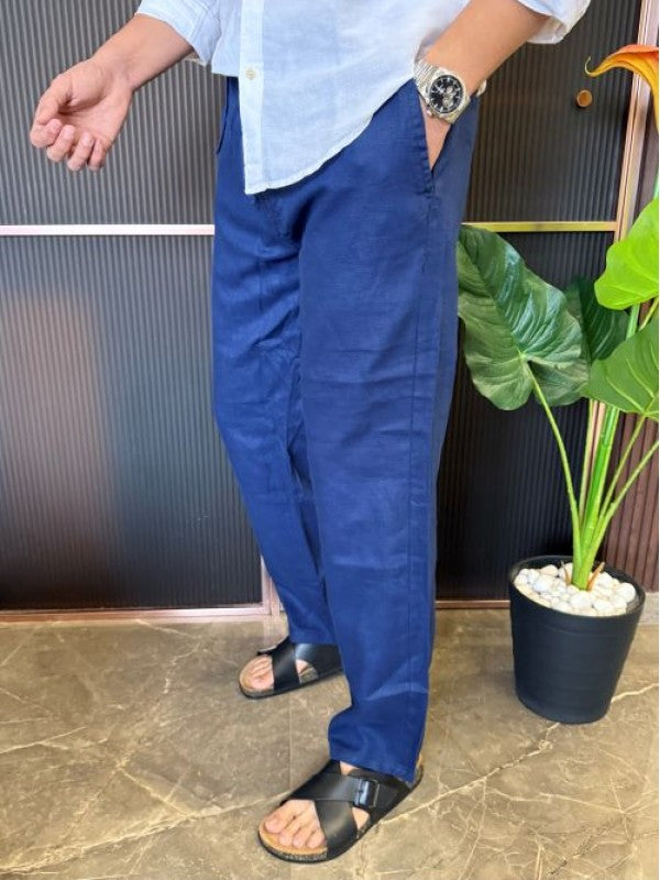 Pure Linen R Blue Pant