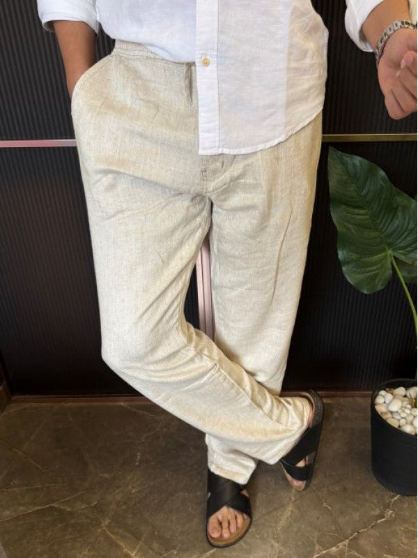 Pure Linen Cream Pant