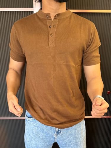 Henly Knitted Brown Half sleeves