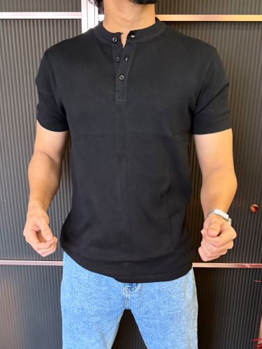 Henly Knitted Black Half sleeves
