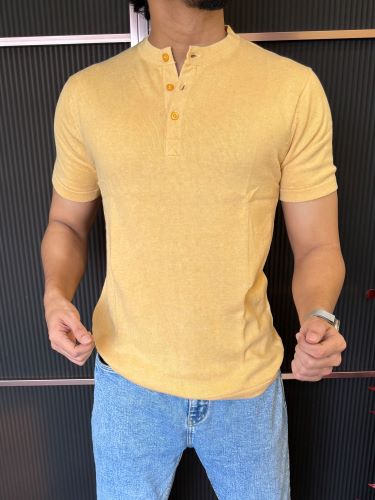 Henly Knitted Yellow Half sleeves